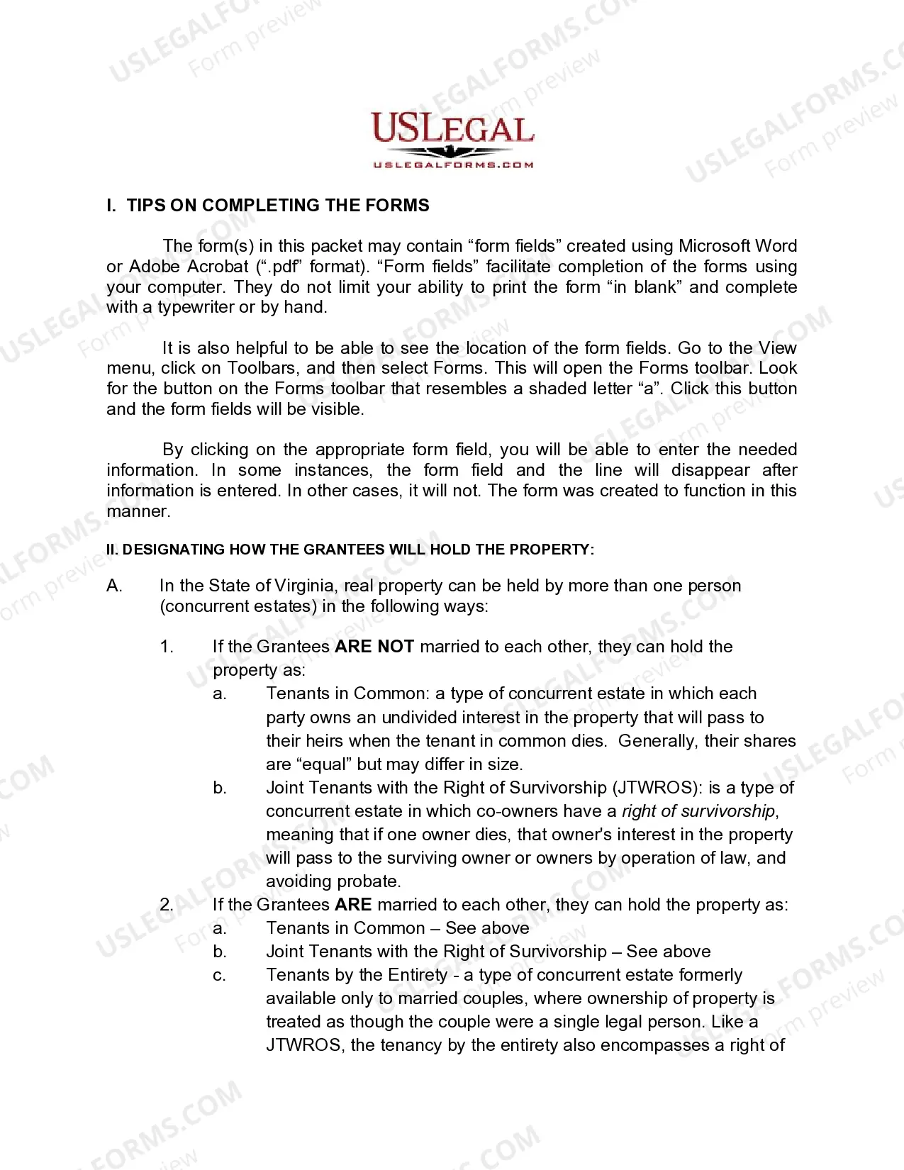 Preview Special Warranty Deed from a Trust (Two Co-Trustees) to Husband and Wife / Two Individuals