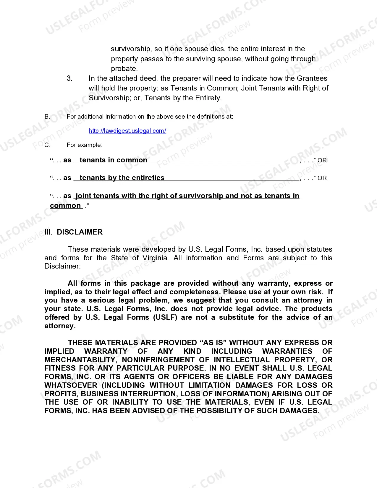 Preview Special Warranty Deed from a Trust (Two Co-Trustees) to Husband and Wife / Two Individuals