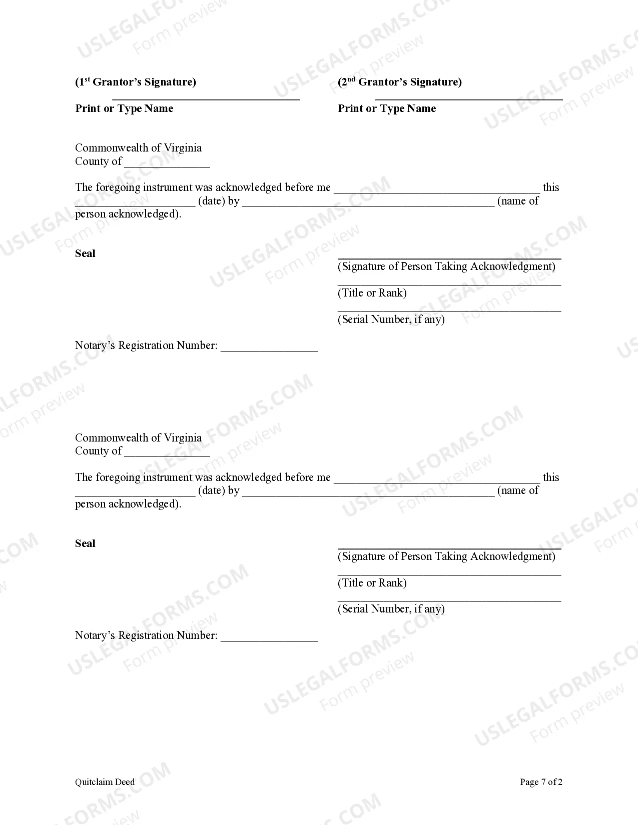 Preview Quitclaim Deed from Husband and Wife to LLC