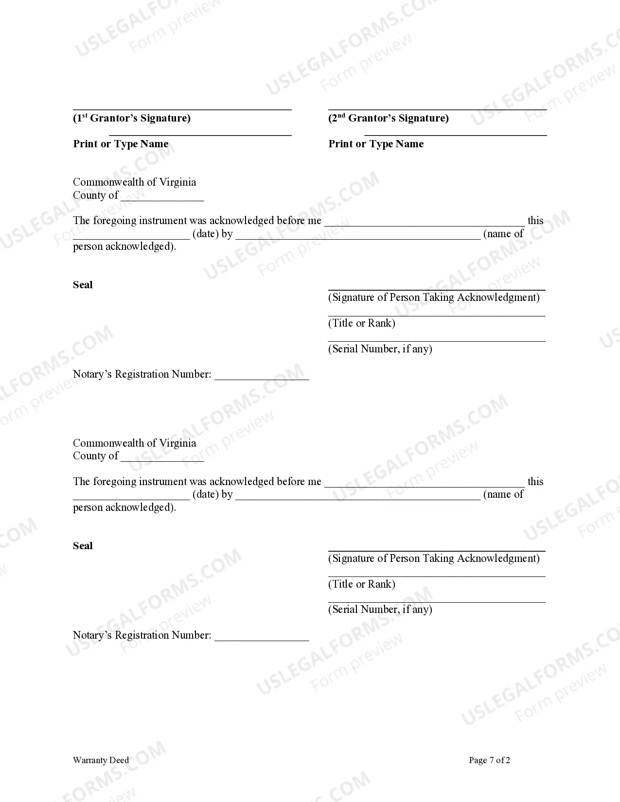 Preview Warranty Deed from Husband and Wife to LLC