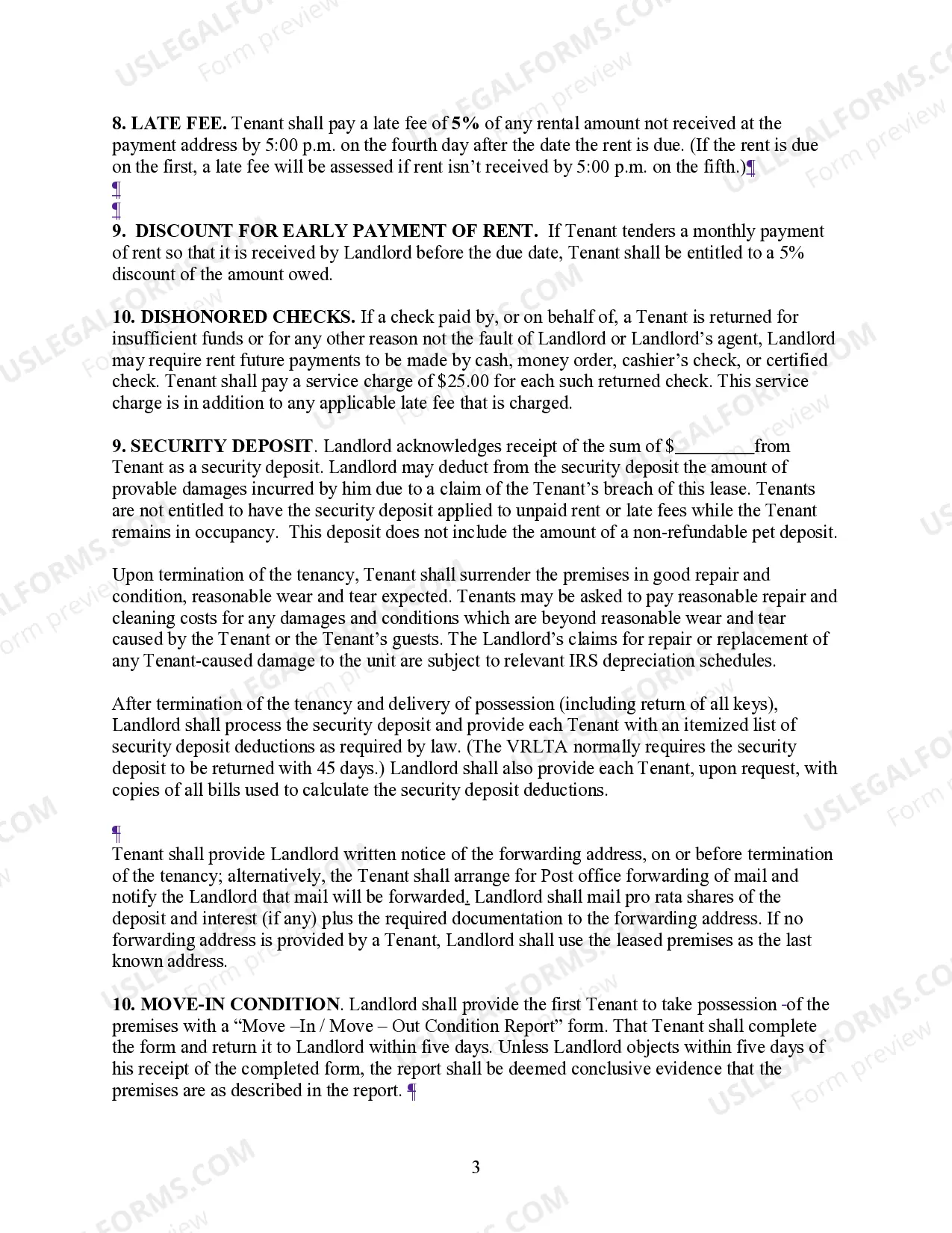 Preview Residential Lease