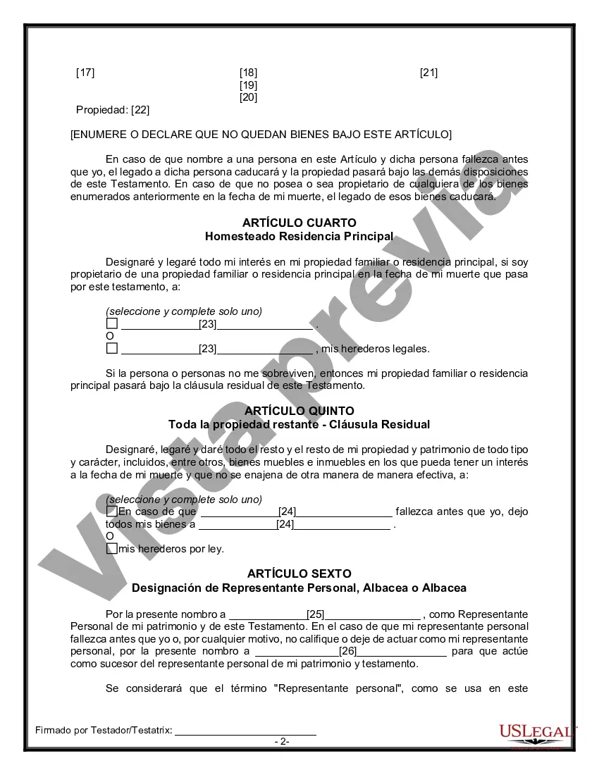 Preview Testamentos mutuos que contienen última voluntad y testamentos para personas solteras que viven juntas sin hijos