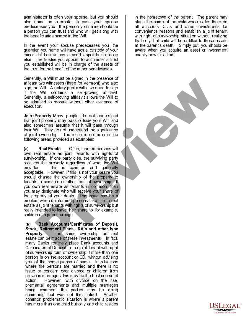 Preview Mutual Wills containing Last Will and Testaments for Man and Woman living together not Married with No Children