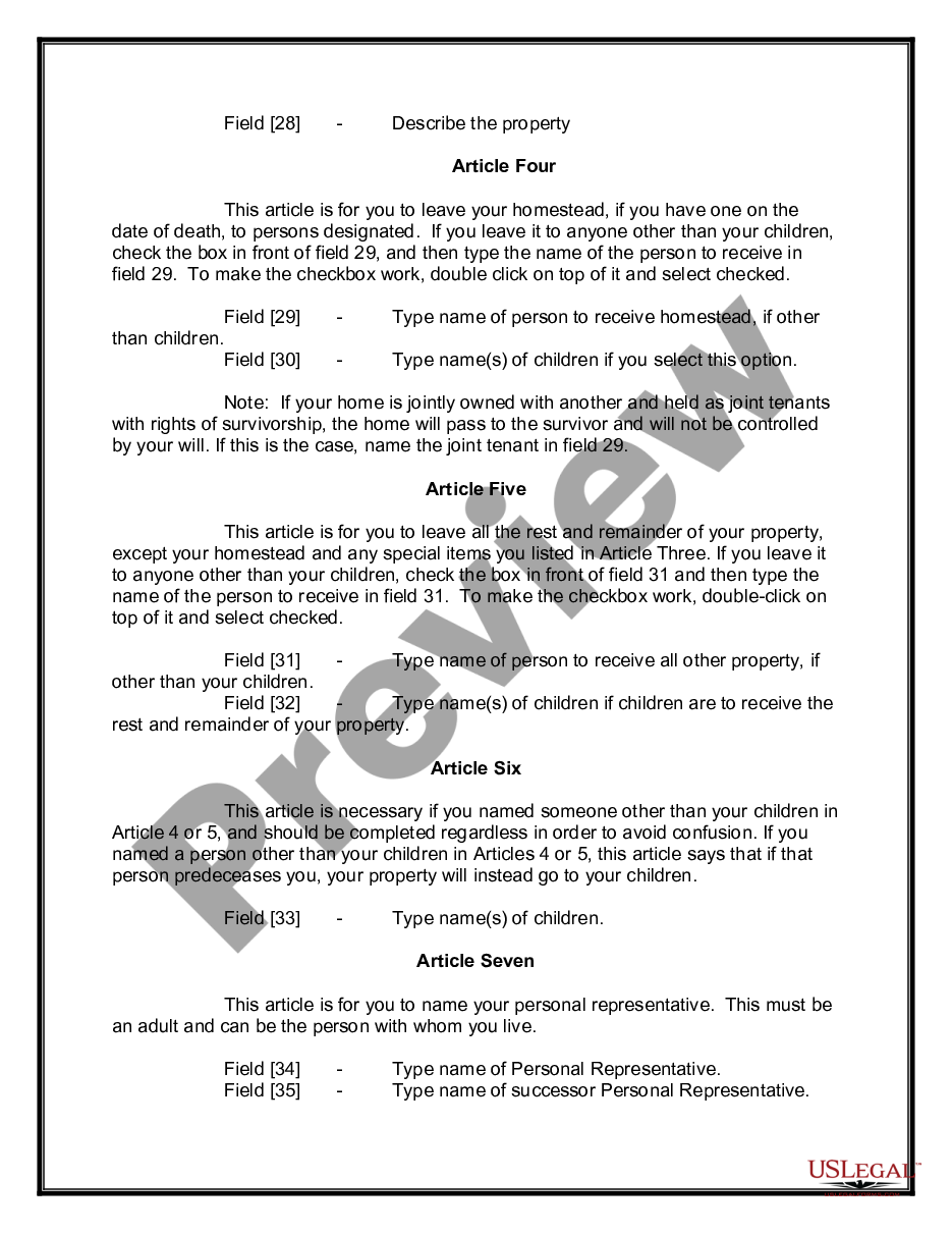 page 1 Mutual Wills Package of Last Wills and Testaments for Unmarried Persons living together Married with Adult Children preview