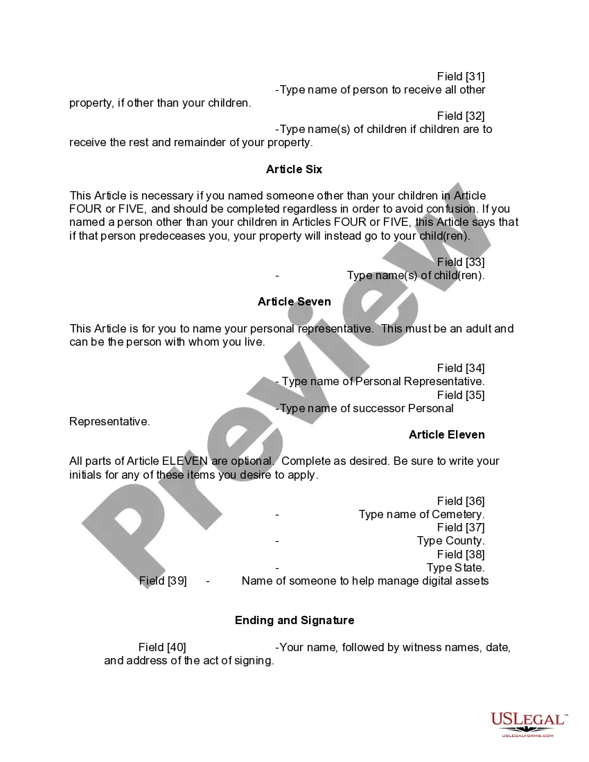 Preview Mutual Wills Package of Last Wills and Testaments for Man and Woman living together not Married with Adult Children