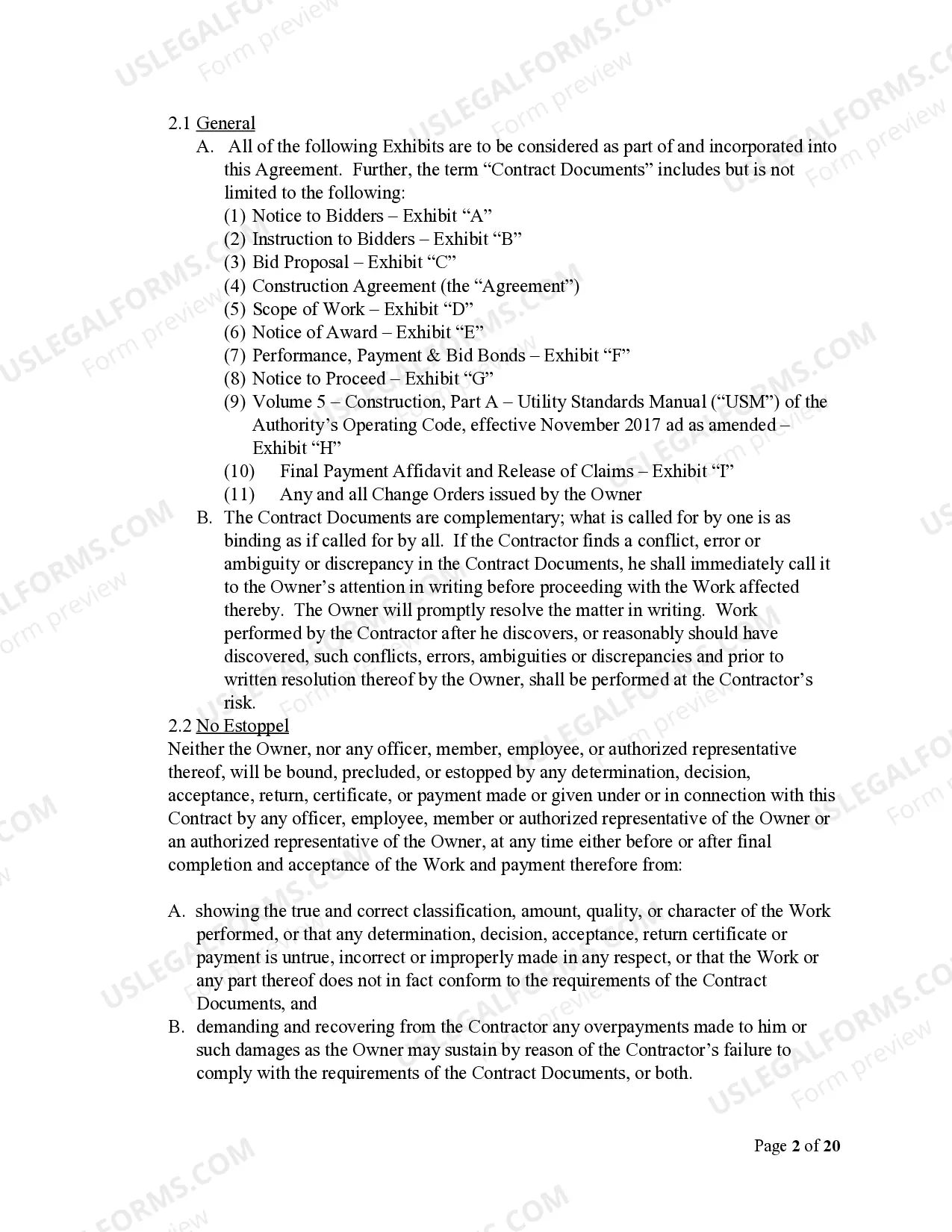 Preview Waterline and New Well Construction Agreement