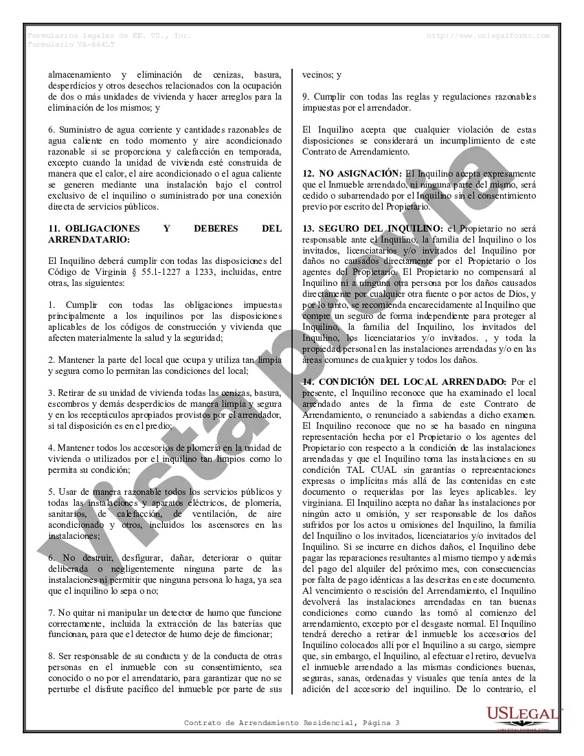 Preview Contrato de arrendamiento de alquiler residencial