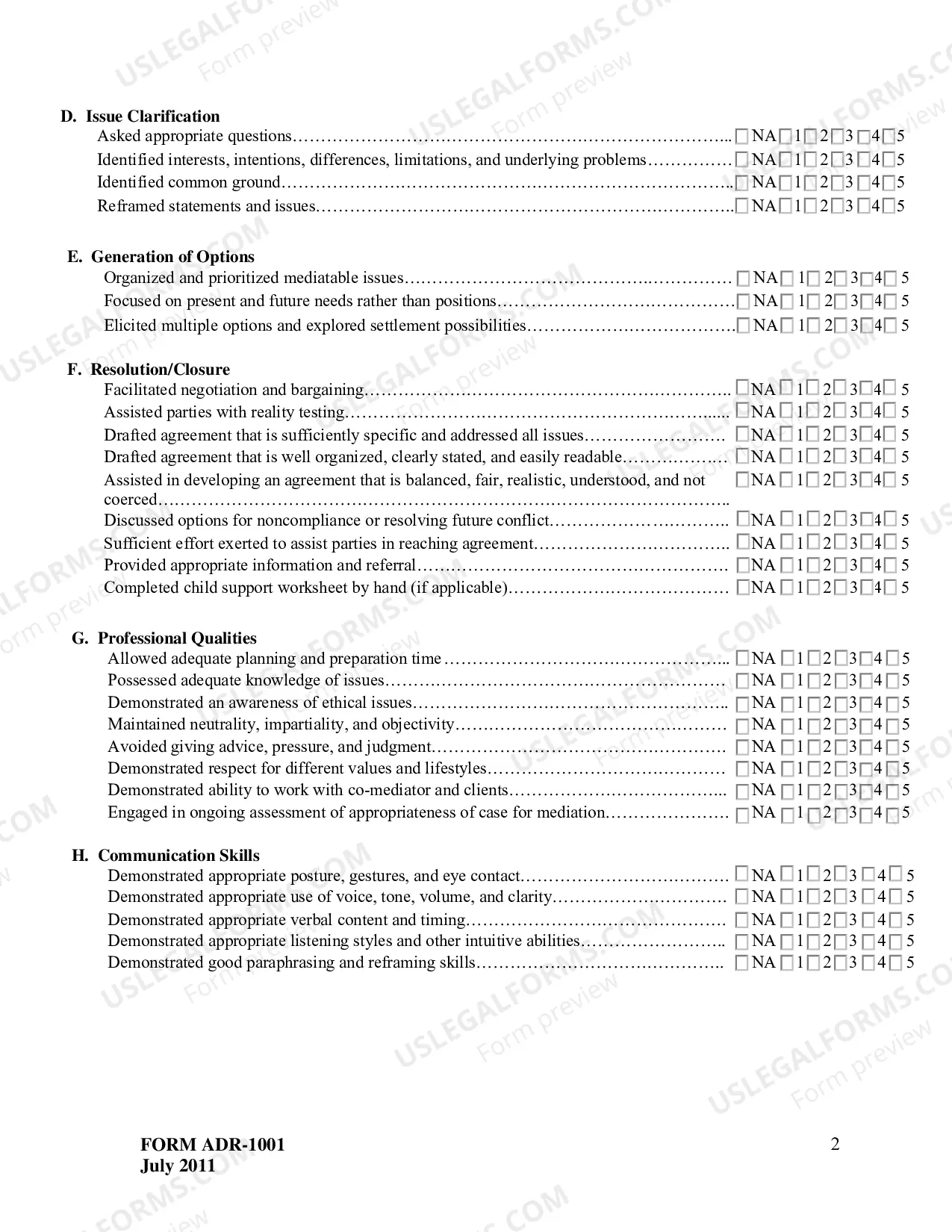 Preview Mentee Evaluation Form