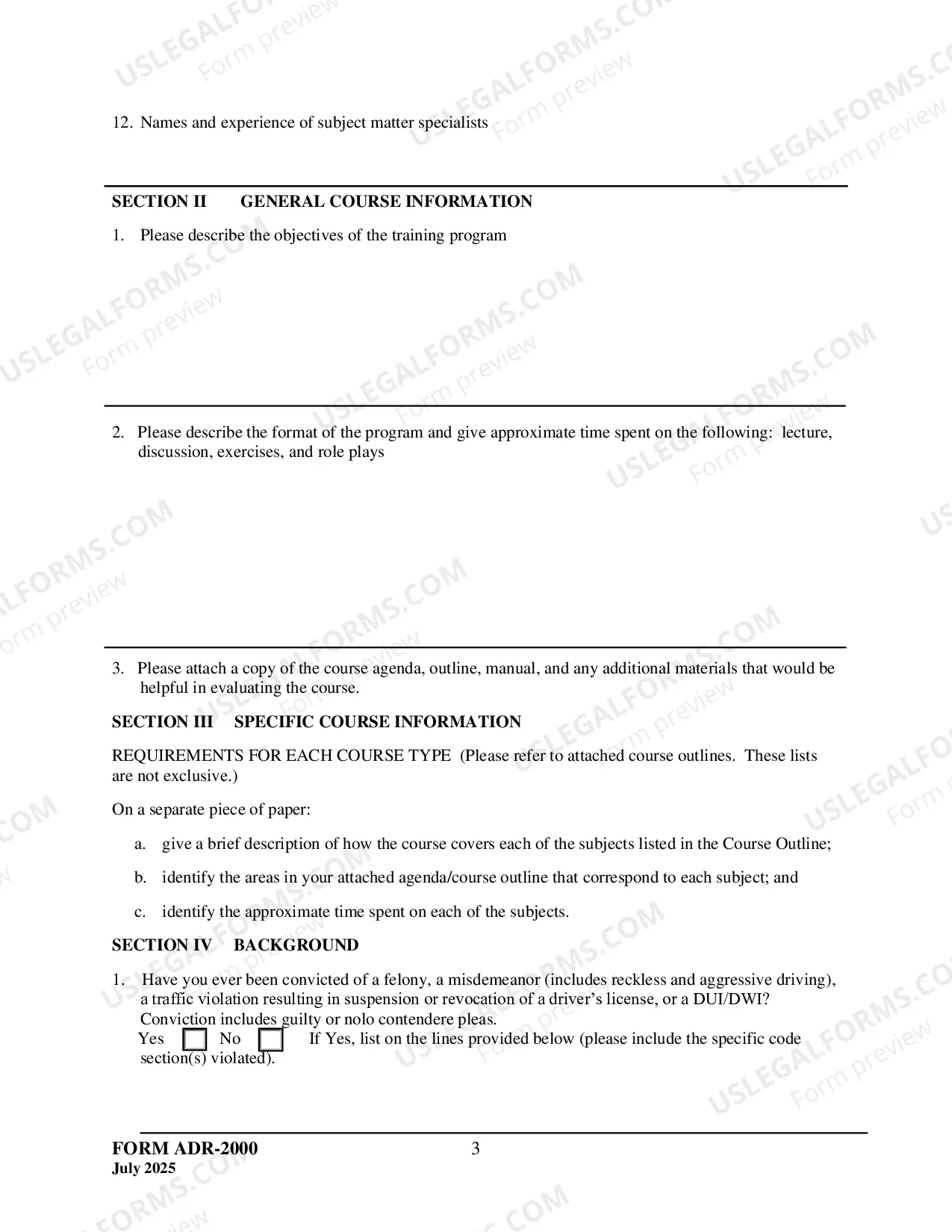 Preview Application For Mediation Course Certification