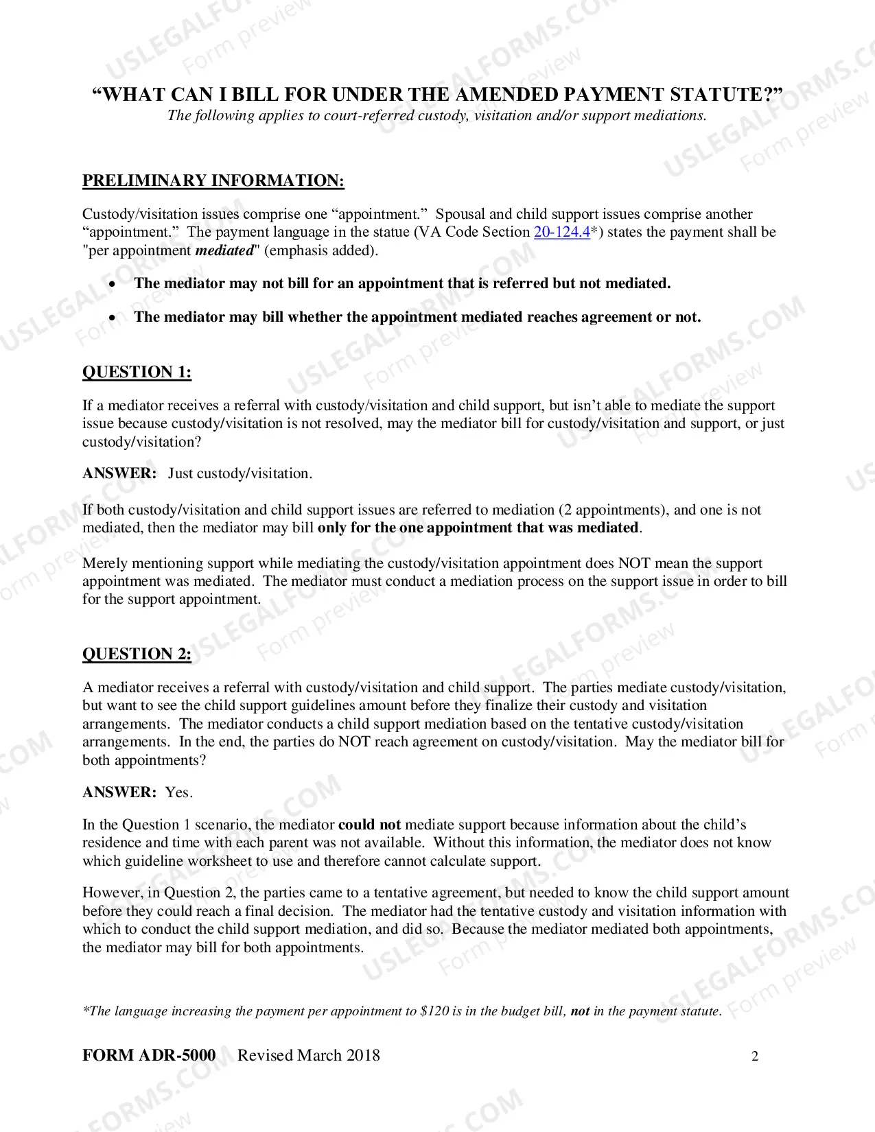 Preview Mediator Roster Request Form