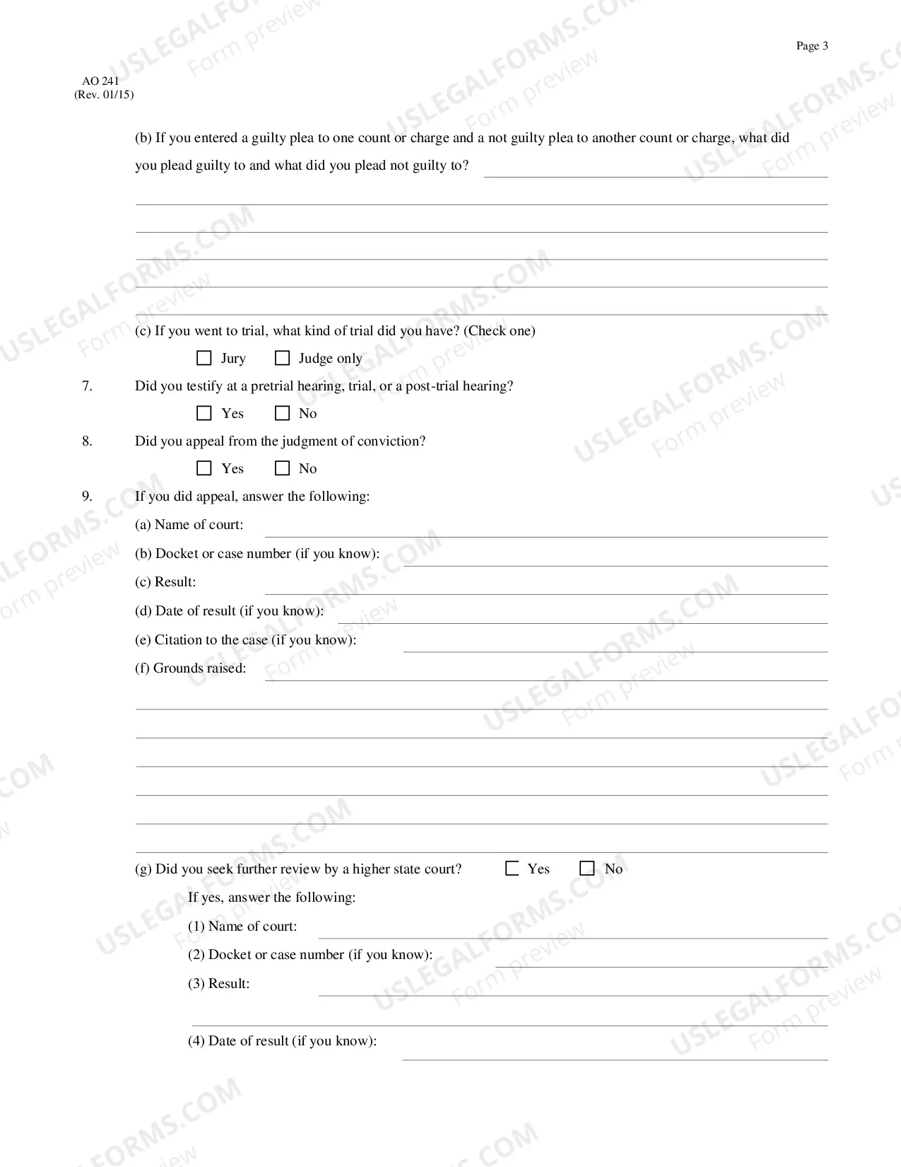 Preview Petition for Relief From a Conviction or Sentence By a Person in State Custody (Petition Under 28 U.S.C. 2254 for a Writ of Habeas Corpus)