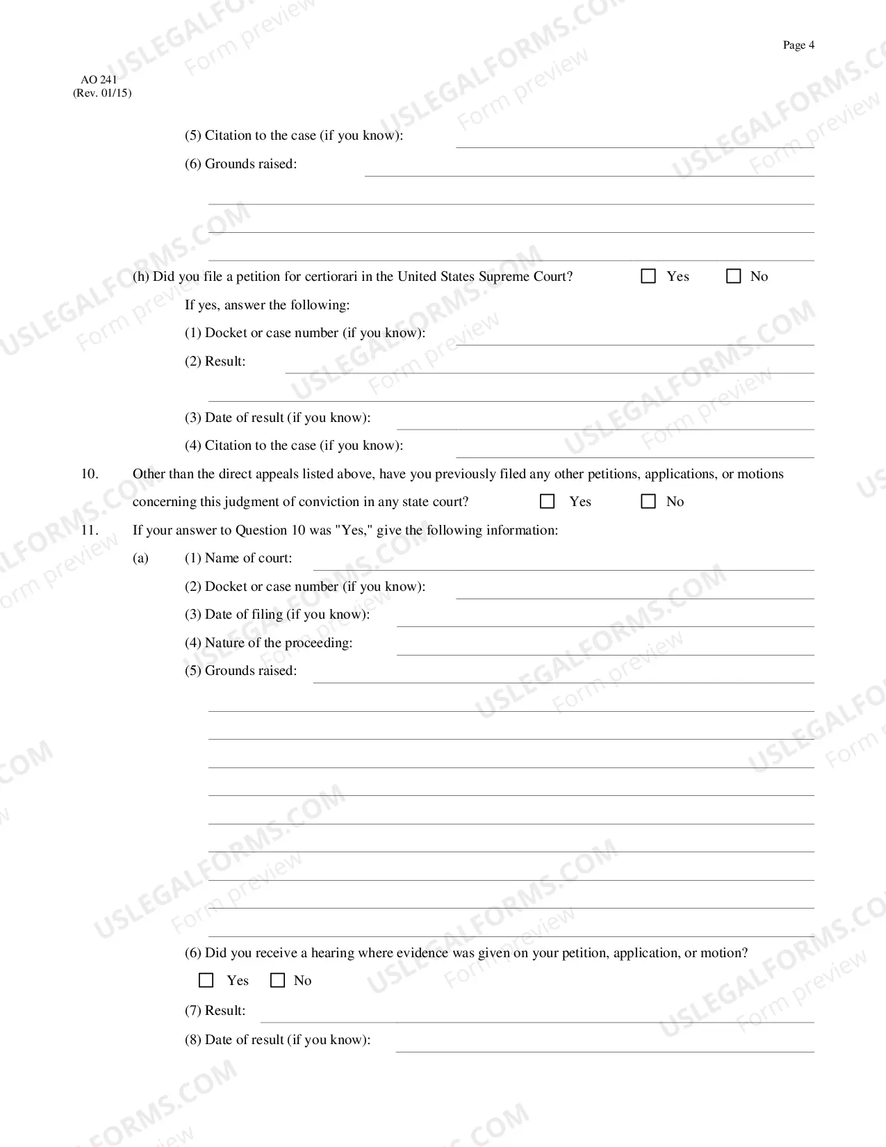 Preview Petition for Relief From a Conviction or Sentence By a Person in State Custody (Petition Under 28 U.S.C. 2254 for a Writ of Habeas Corpus)