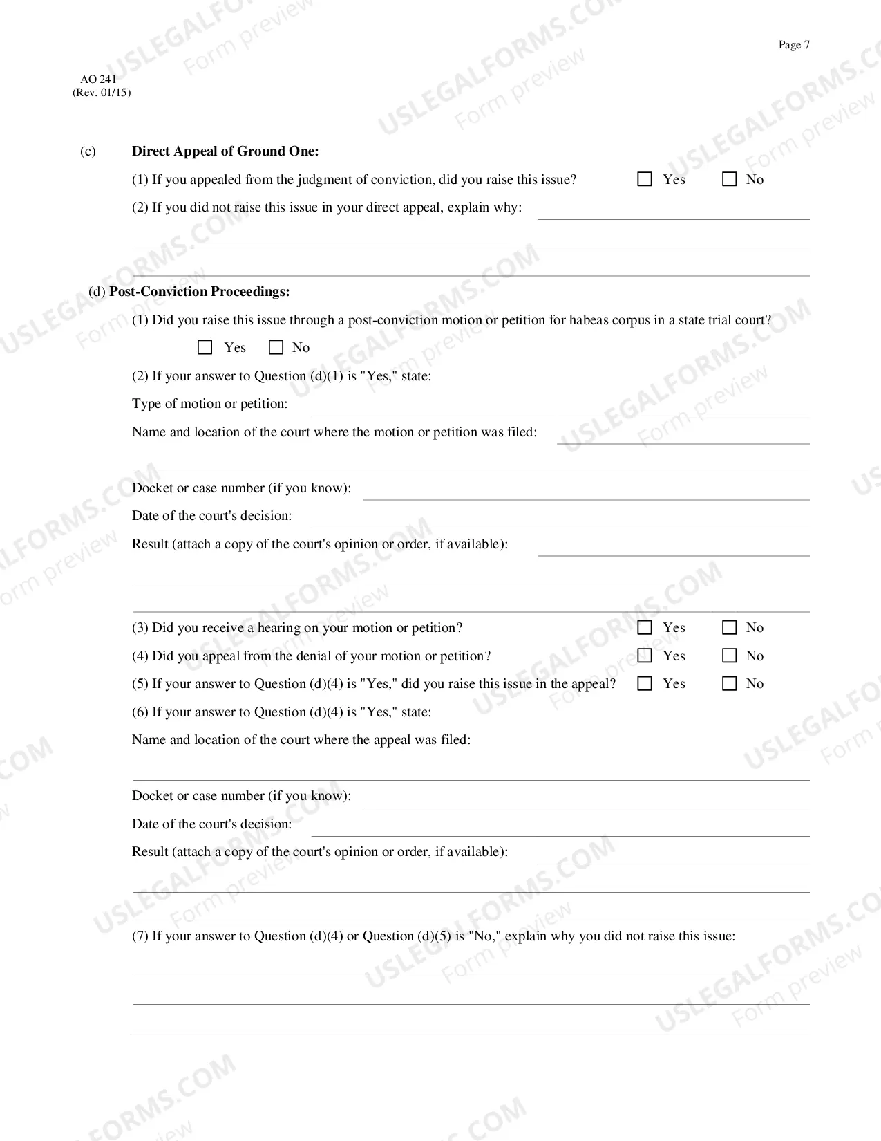 Preview Petition for Relief From a Conviction or Sentence By a Person in State Custody (Petition Under 28 U.S.C. 2254 for a Writ of Habeas Corpus)