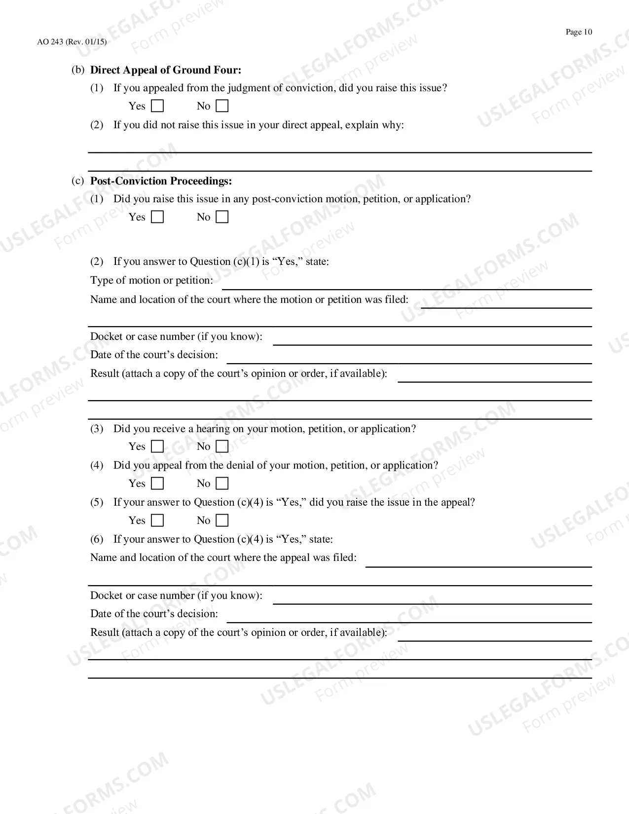 Preview Motion to Vacate, Set Aside, or Correct Sentence By a Person in Federal Custody (Motion Under 28 U.S.C. 2255)