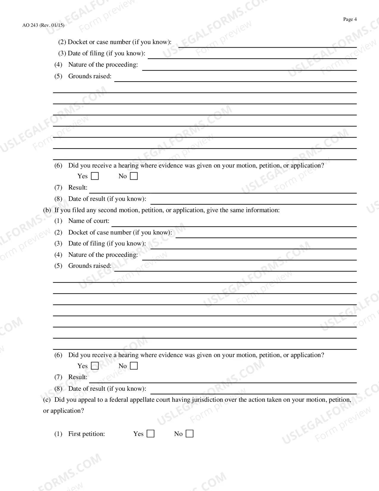 Preview Motion to Vacate, Set Aside, or Correct Sentence By a Person in Federal Custody (Motion Under 28 U.S.C. 2255)