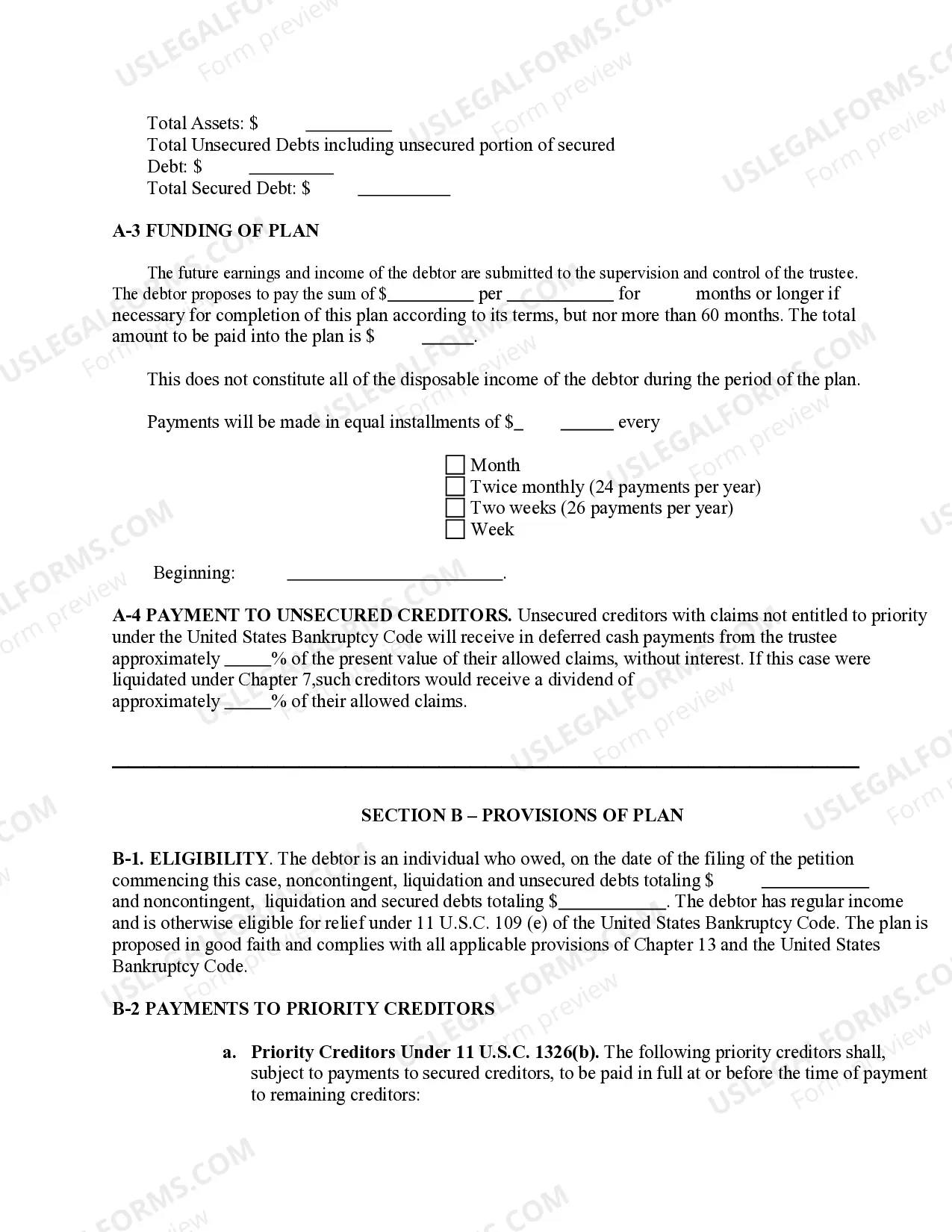 Preview Chapter 13 Plan and Related Motions