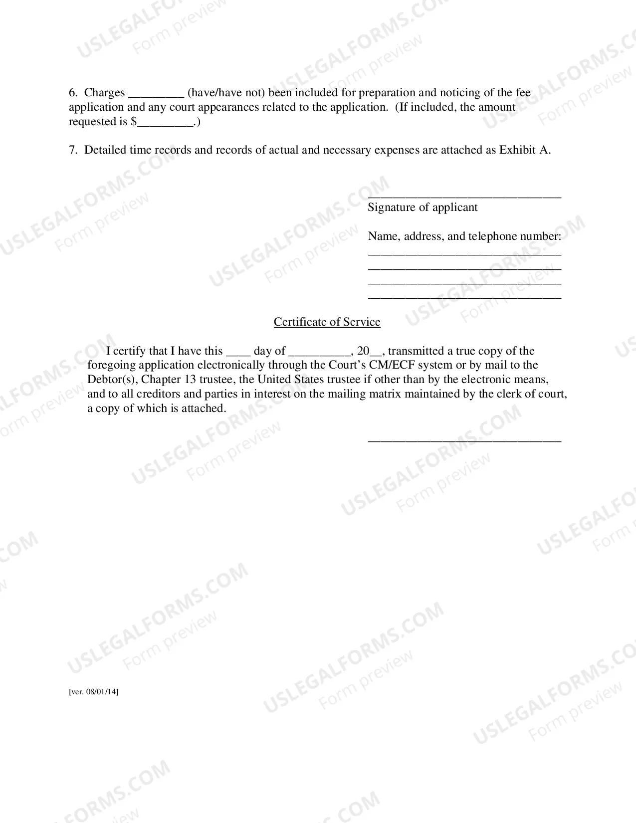 Preview Application for Supplemental Compensation of Attorney For Debtor(s)