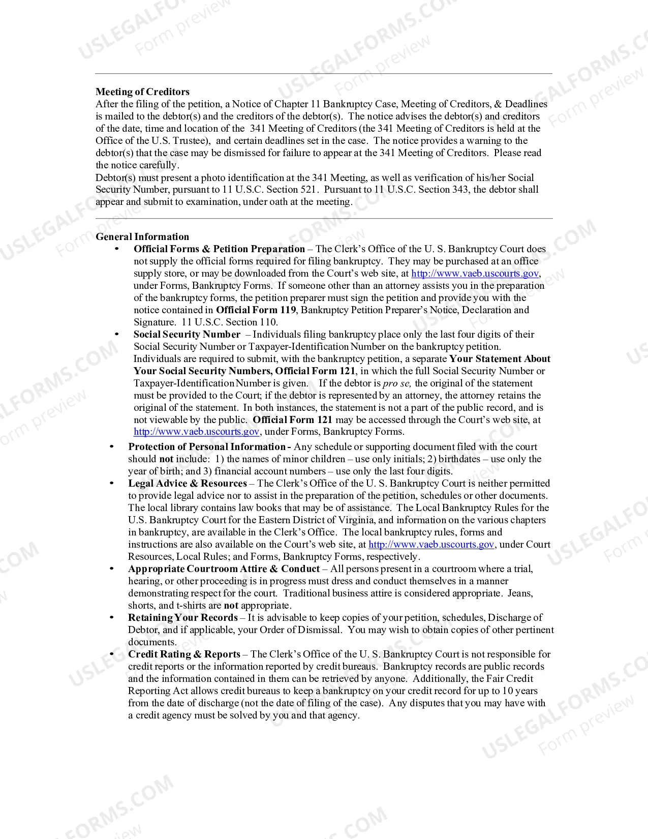 Preview Filing For Bankruptcy Without An Attorney-Guidelines & Requirements to Assist Pro Se (Self-Filer) Debtors