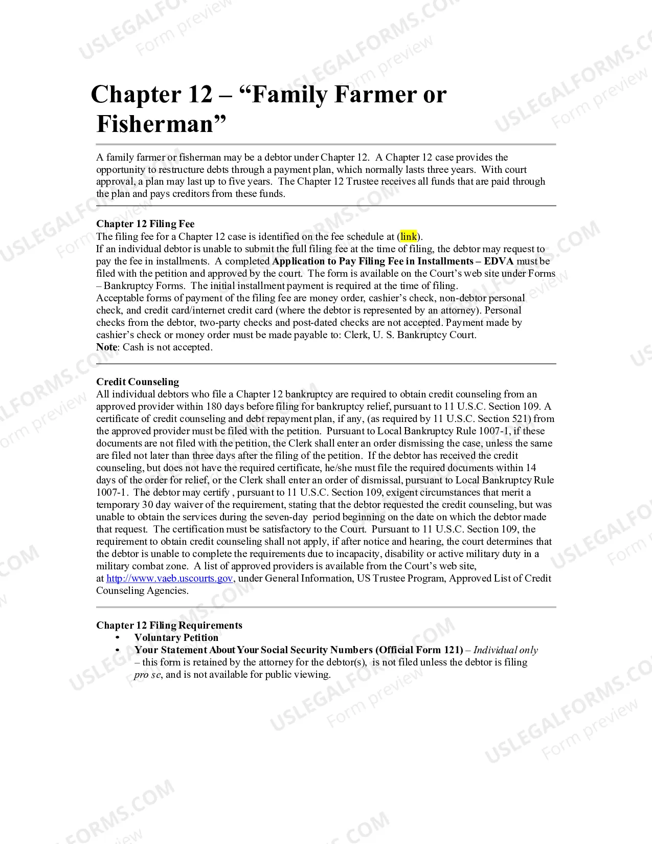 Preview Filing For Bankruptcy Without An Attorney-Guidelines & Requirements to Assist Pro Se (Self-Filer) Debtors