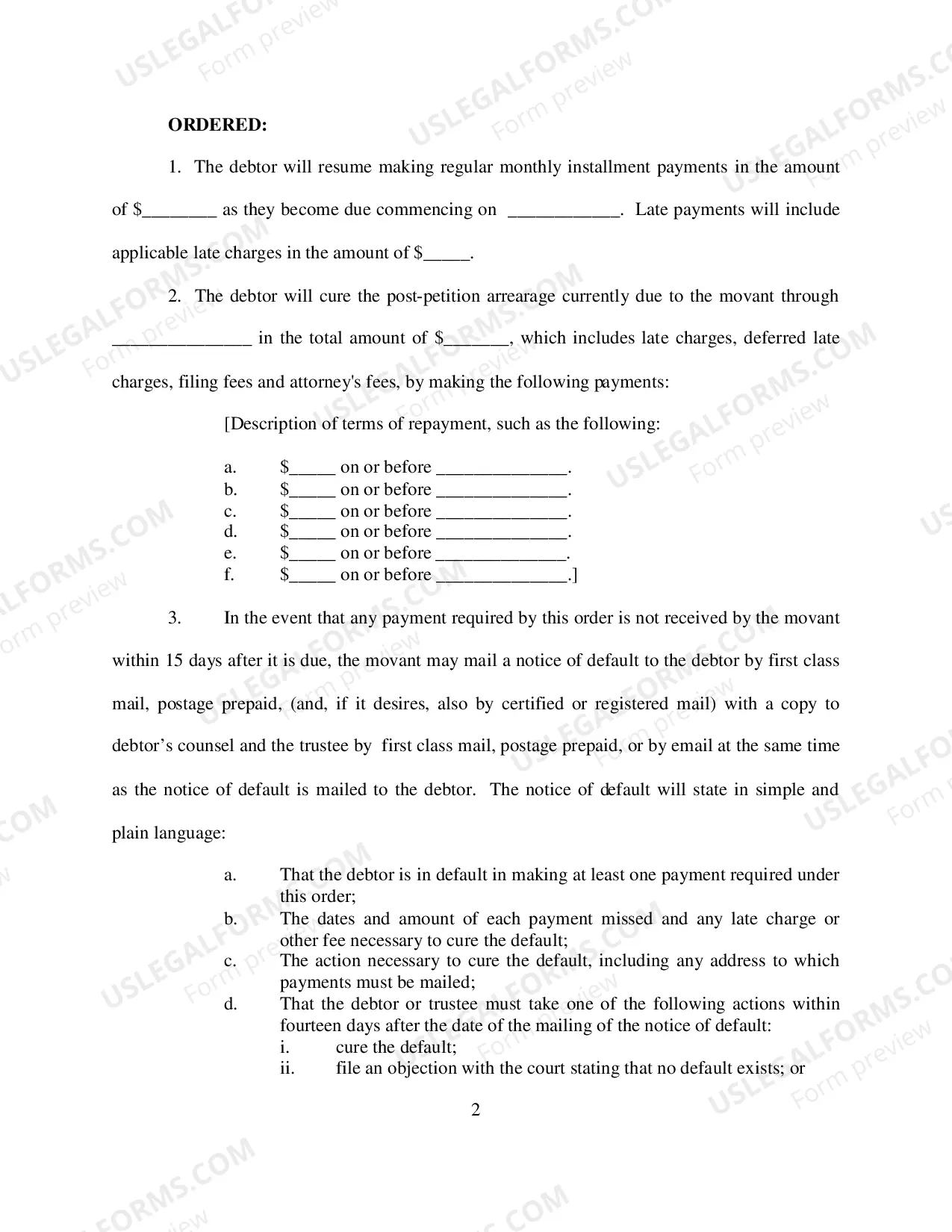 Preview Consent Order Modifying Automatic Stay [SO No. 10-2, Form A]