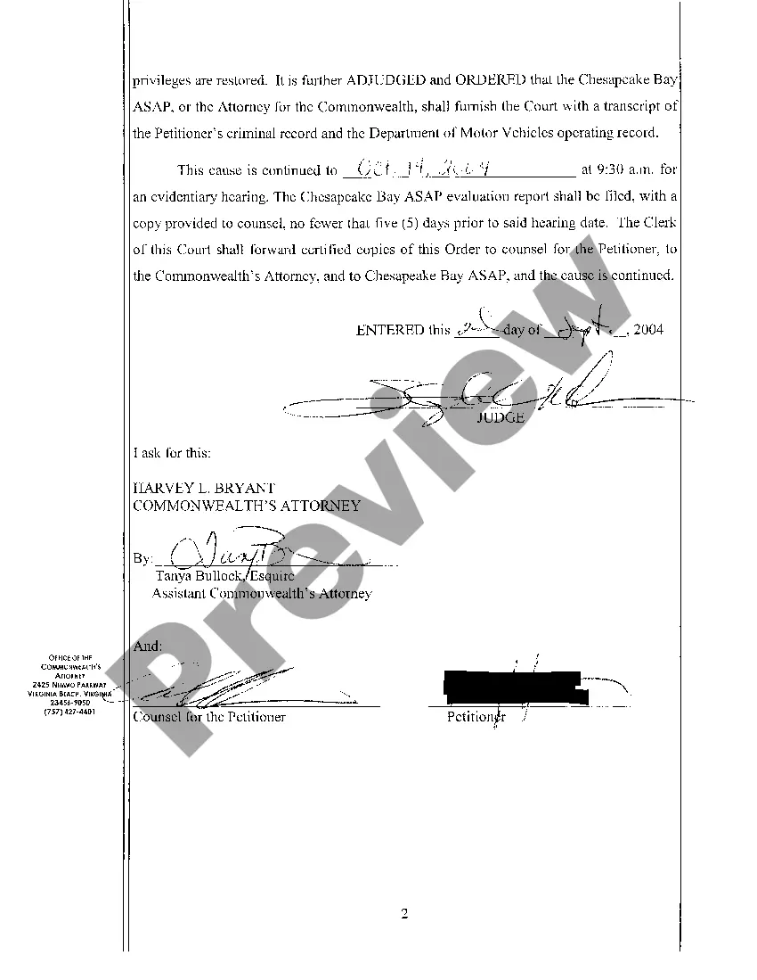 Preview Order for A.S.A.P. Evaluation