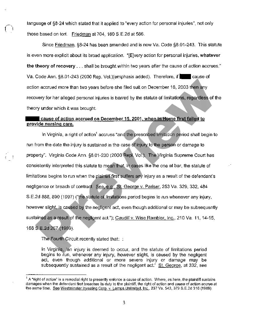 Preview A05 Exhibit regarding Writ of Mandamus In Home Health Services Demurrer And Special Plea of The Statute of Limitations