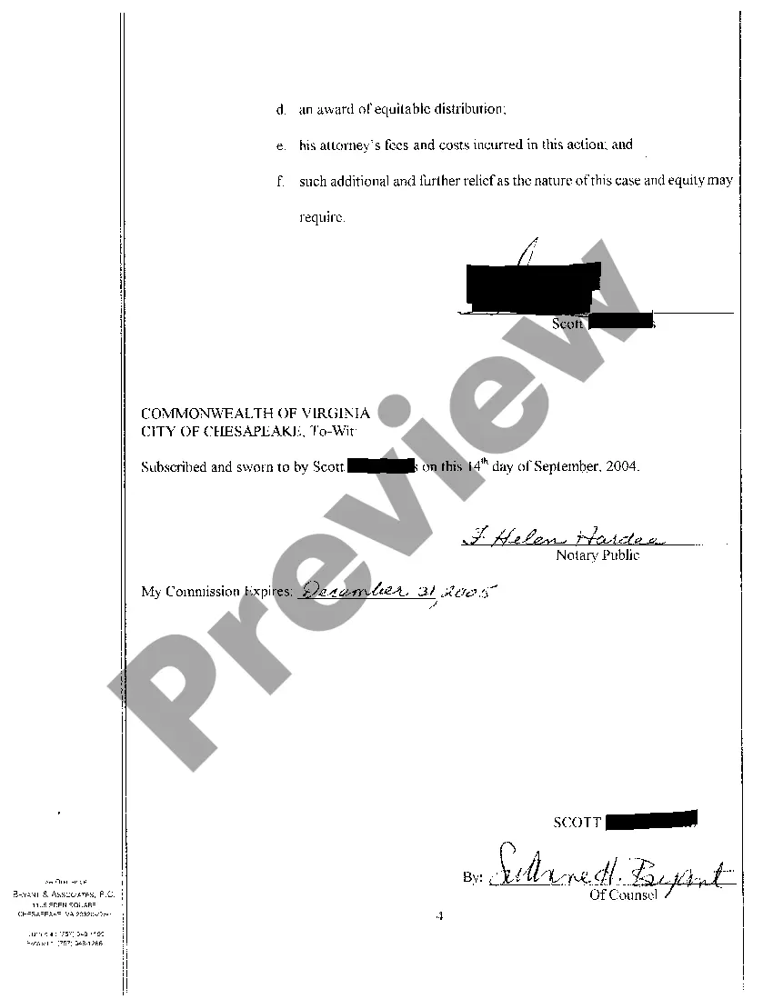 Preview A10 Answer To Bill of Complaint