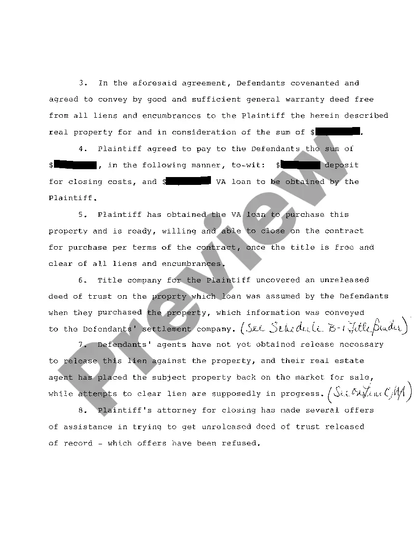 Get A01 Bill of Complaint to Release Deed of Trust Preview A01 Bill of Complaint to Release Deed of Trust