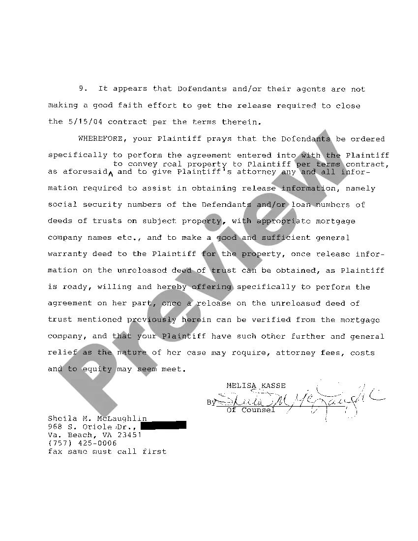 Get A01 Bill of Complaint to Release Deed of Trust Preview A01 Bill of Complaint to Release Deed of Trust