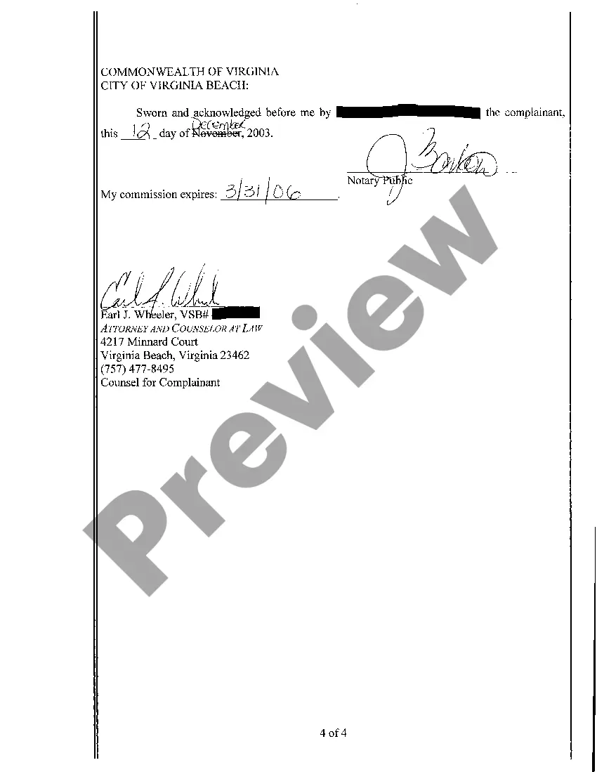 Get A01 Bill of Complaint for Divorce Preview A01 Bill of Complaint for Divorce