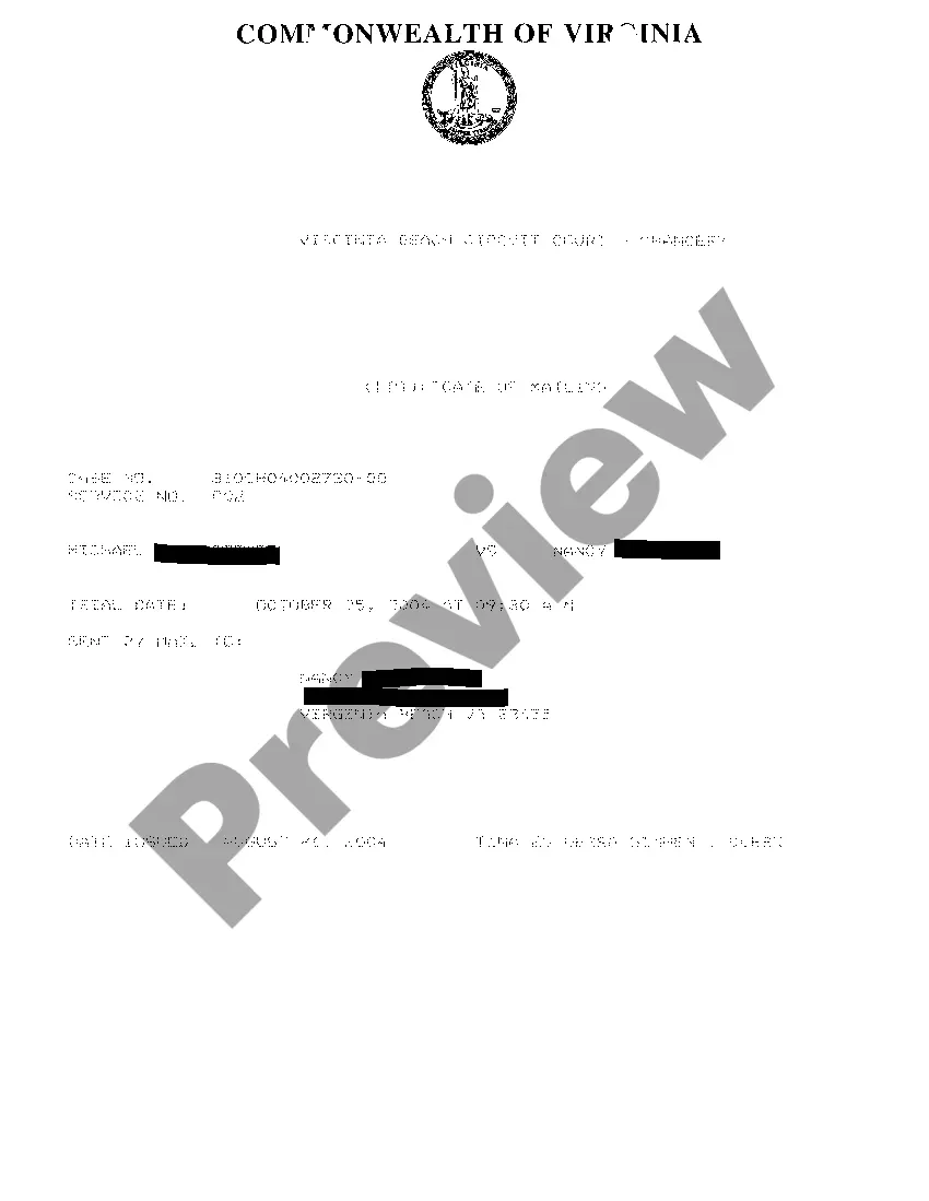 Get A04 Certificate of Mailing Preview A04 Certificate of Mailing