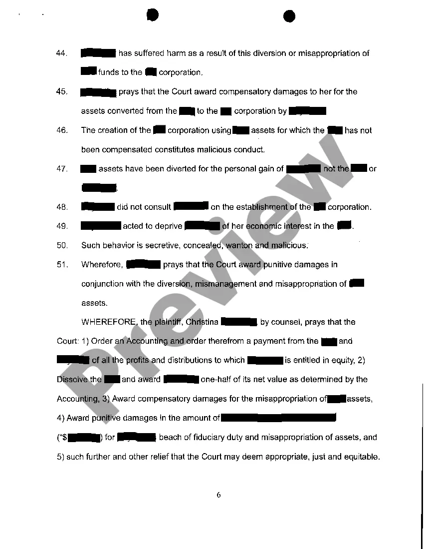 Get A01 Verified Complaint regarding Judicial Dissolution Preview A01 Verified Complaint regarding Judicial Dissolution