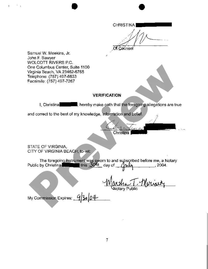 Get A01 Verified Complaint regarding Judicial Dissolution Preview A01 Verified Complaint regarding Judicial Dissolution