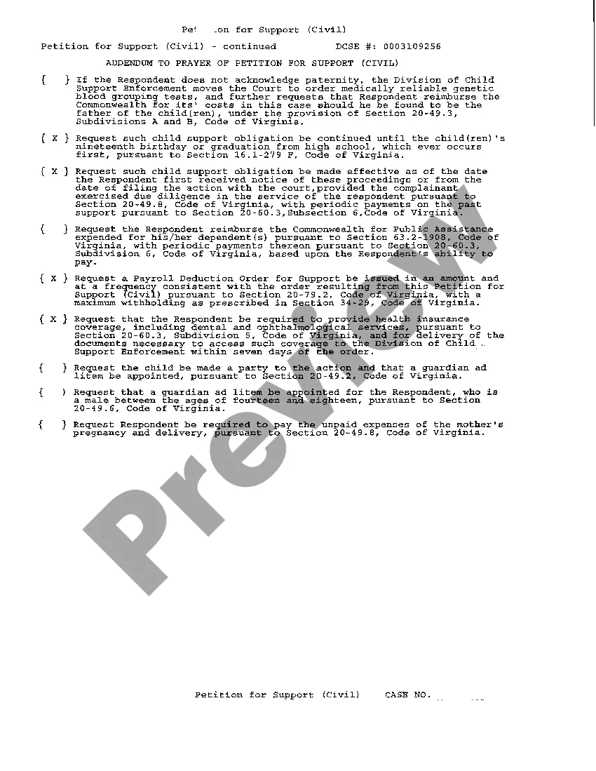 Preview A01 Petition for Civil Support