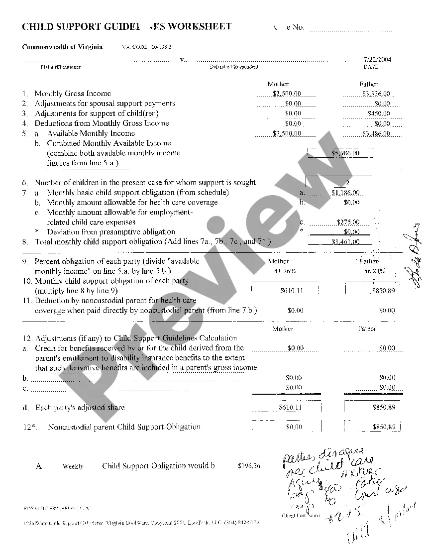 Get A02 Obligation Worksheet Sole - Split Custody Preview A02 Obligation Worksheet Sole - Split Custody