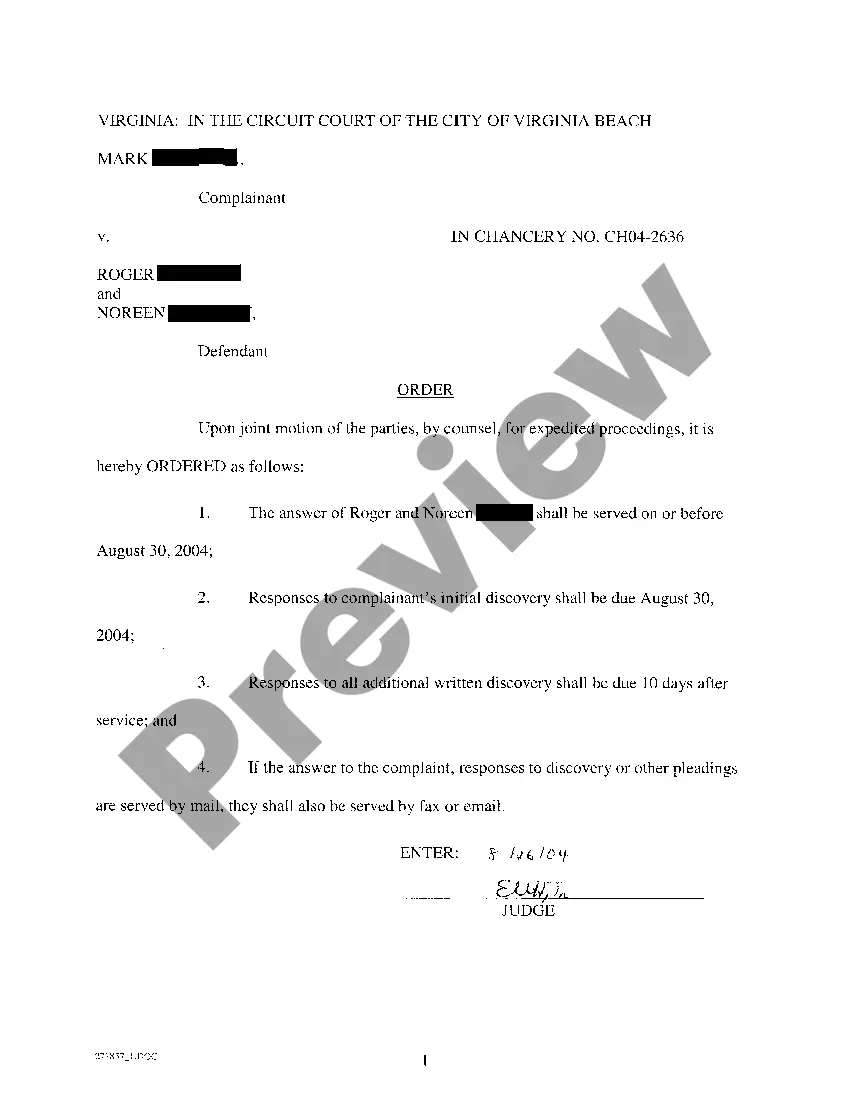 Get A05 Order Granting Petitioner's Motion Enjoining Respondent's Encumbering Real Estate Preview A05 Order Granting Petitioner's Motion Enjoining Respondent's Encumbering Real Estate