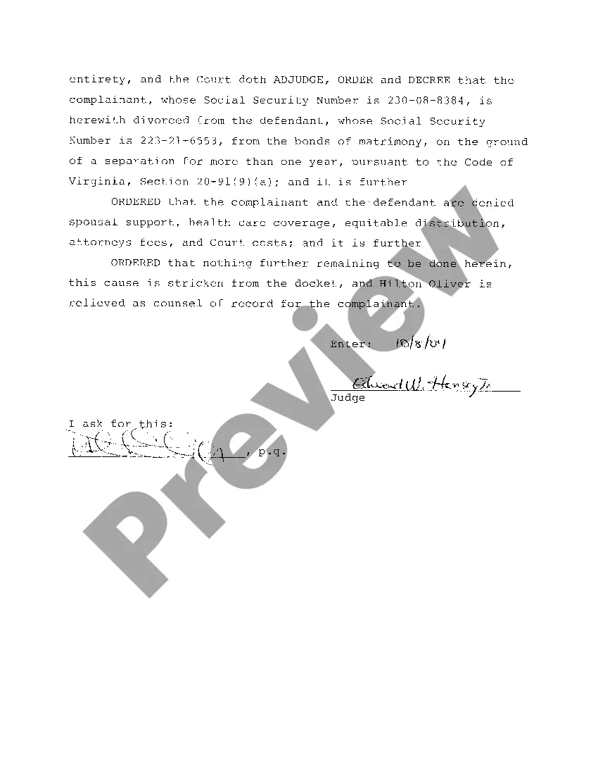 Get A06 Final Decree of Divorce From The Bonds of Matrimony Preview A06 Final Decree of Divorce From The Bonds of Matrimony