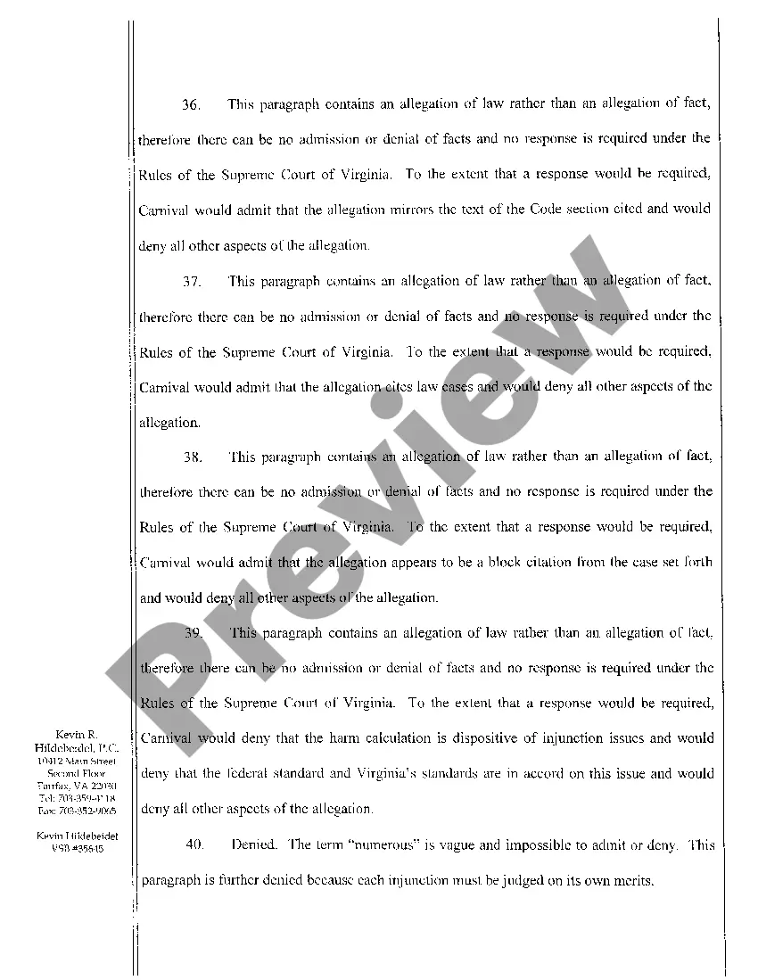 Get A02 Answer to Complaint for Preliminary and Permanent Injunction Preview A02 Answer to Complaint for Preliminary and Permanent Injunction
