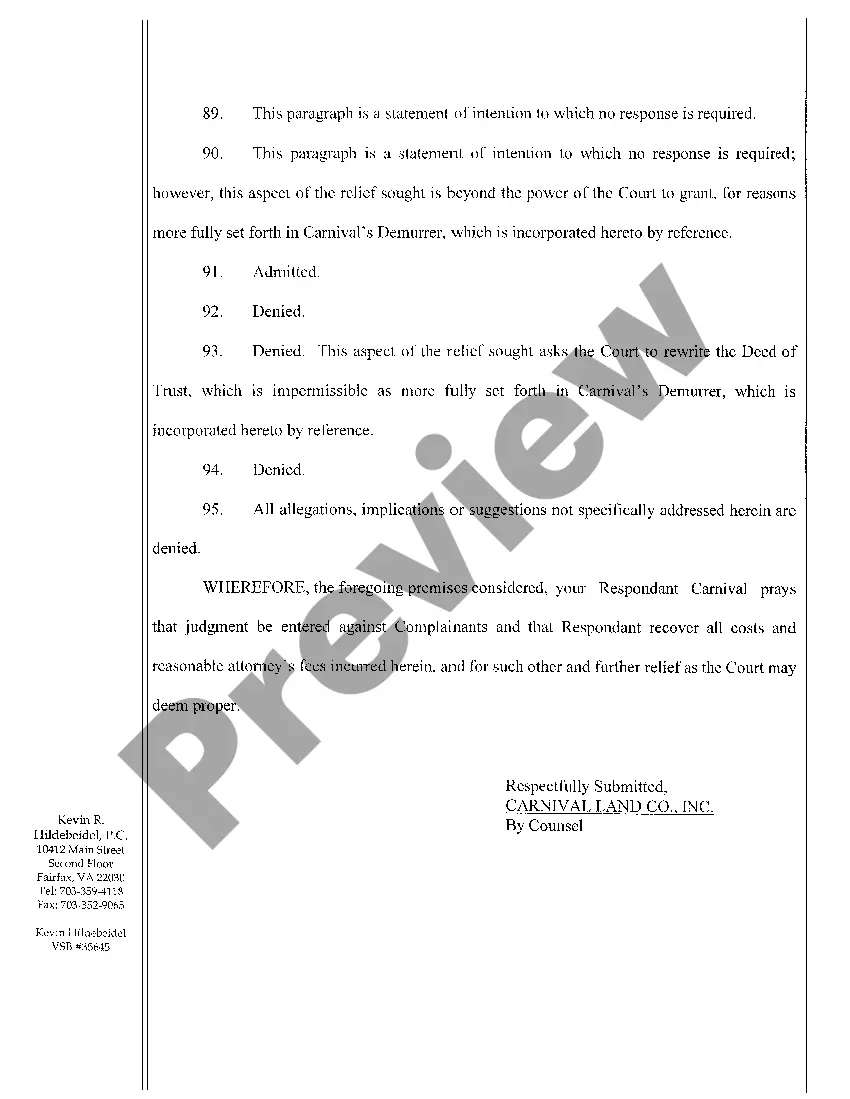 Get A02 Answer to Complaint for Preliminary and Permanent Injunction Preview A02 Answer to Complaint for Preliminary and Permanent Injunction