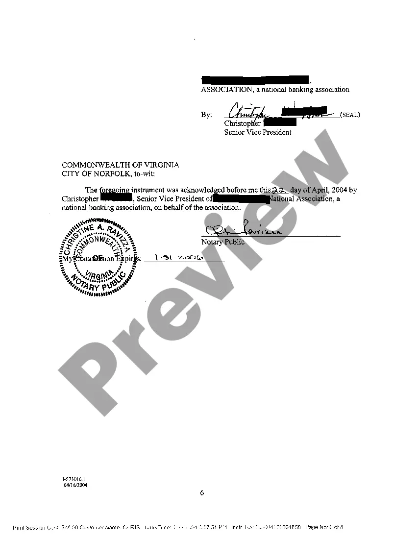 Preview First Change or Modification To Credit Line Deed of Trust And Assignment of Rents And Leases