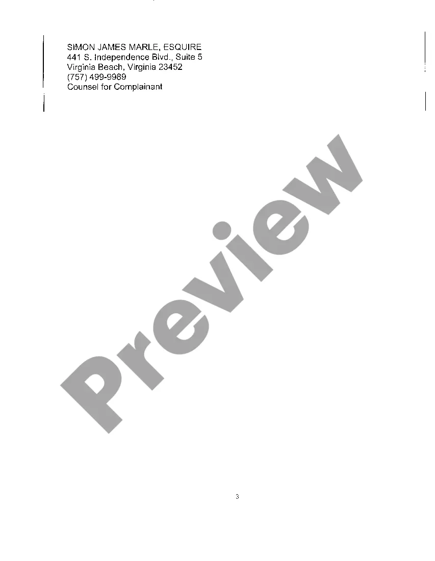 Preview A01 Bill of Complaint for Divorce