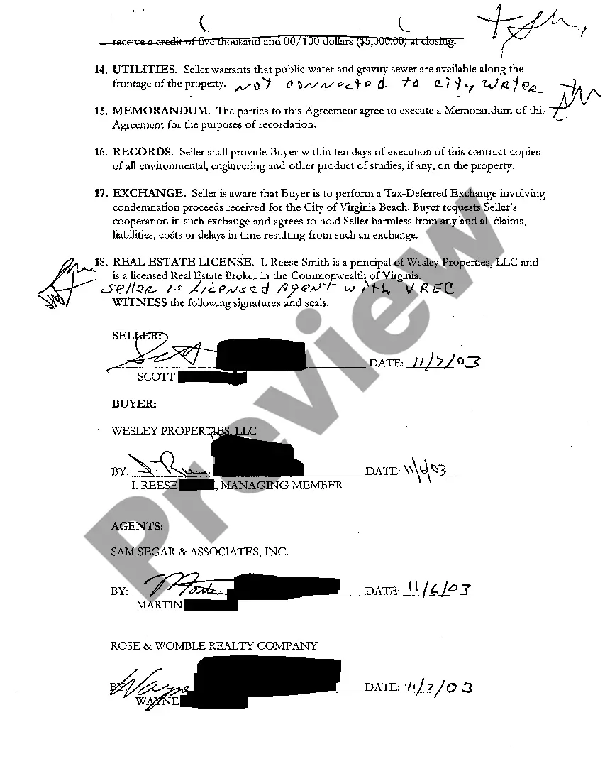 Preview A02 Exhibit A, a Property Sale Contract