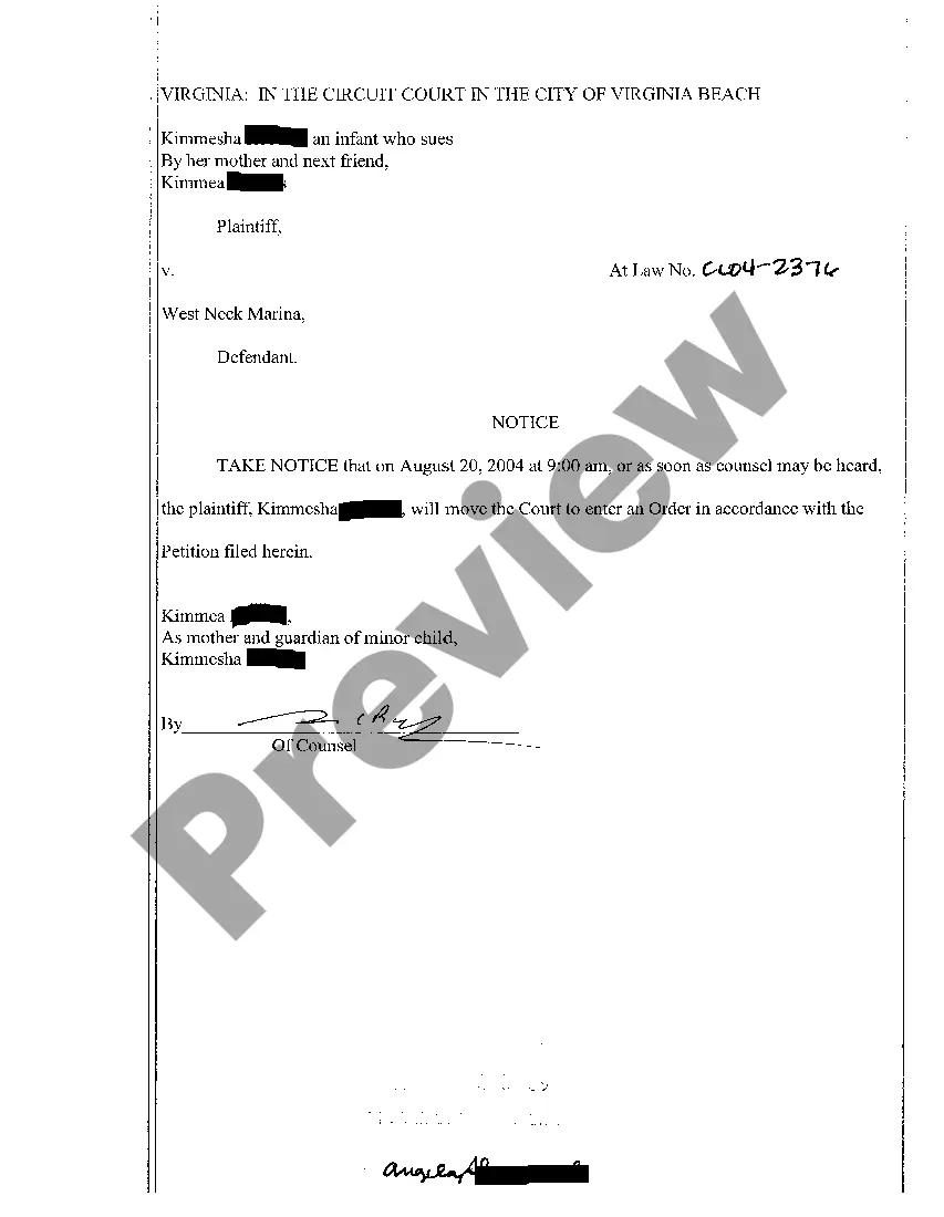Get A01 Petition for Approval of Compromise Settlement Preview A01 Petition for Approval of Compromise Settlement