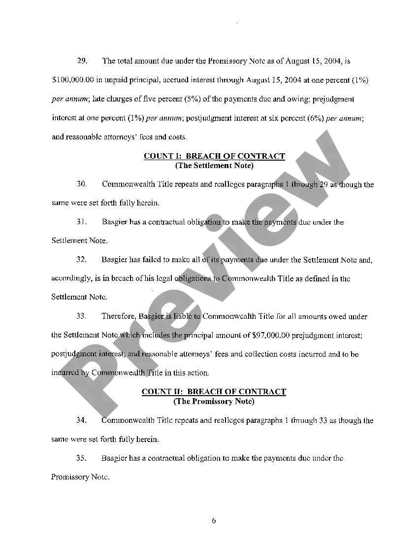 Preview A01 Motion for Judgment regarding Plaintiff Failure To Make Payments In Accordance With Settlement Note