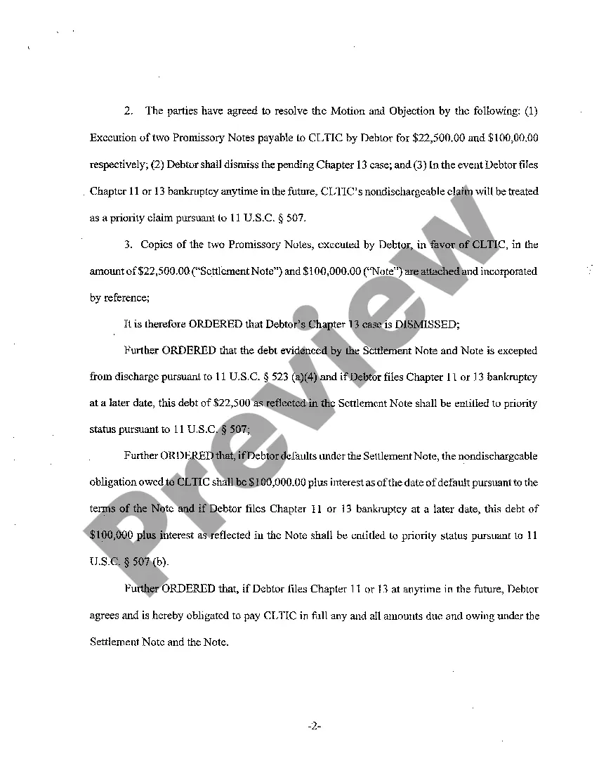 Preview A03 Order Granting Summary Judgment regarding Non Dischargeable Debt