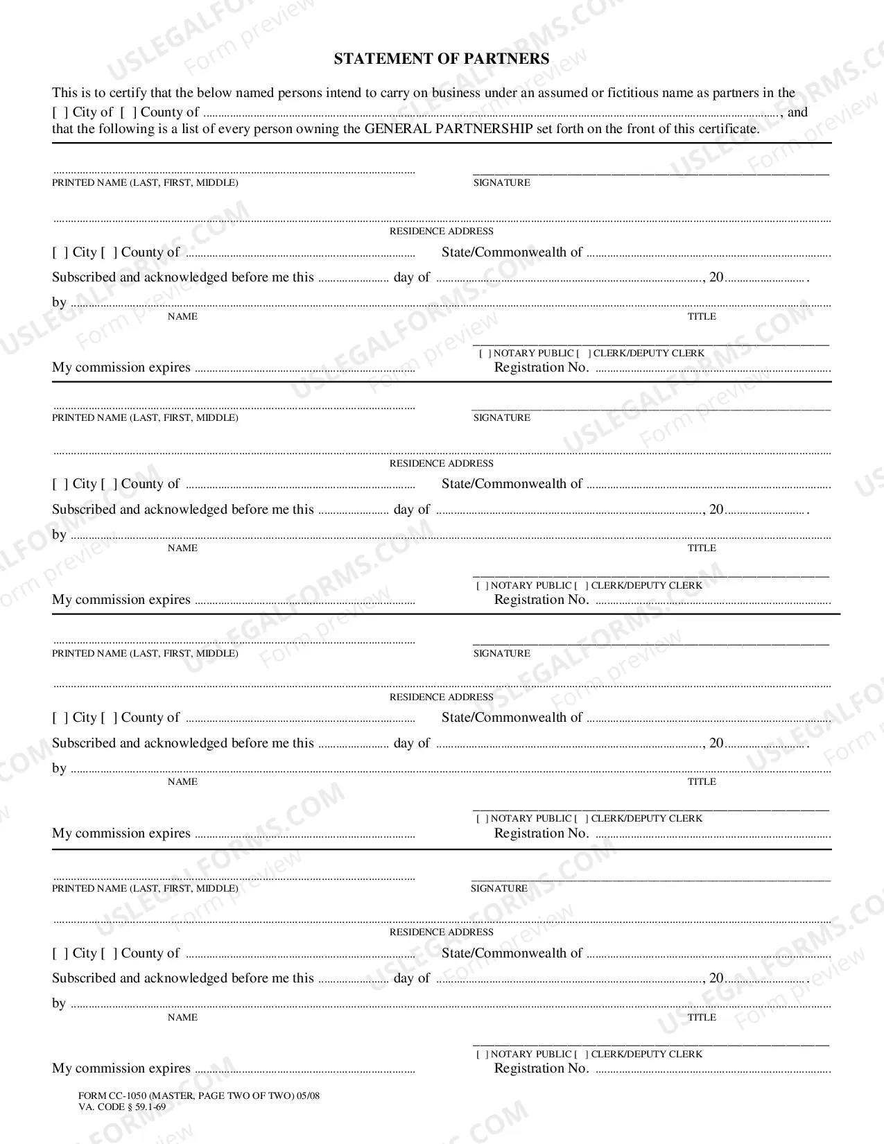 Preview Certificate of Assumed or Fictitious Name