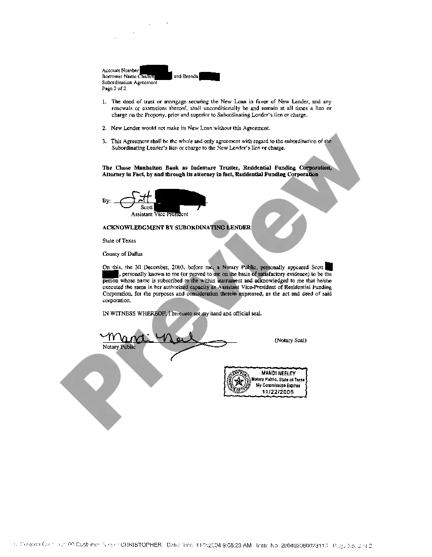 Get Subordination Agreement Preview Subordination Agreement