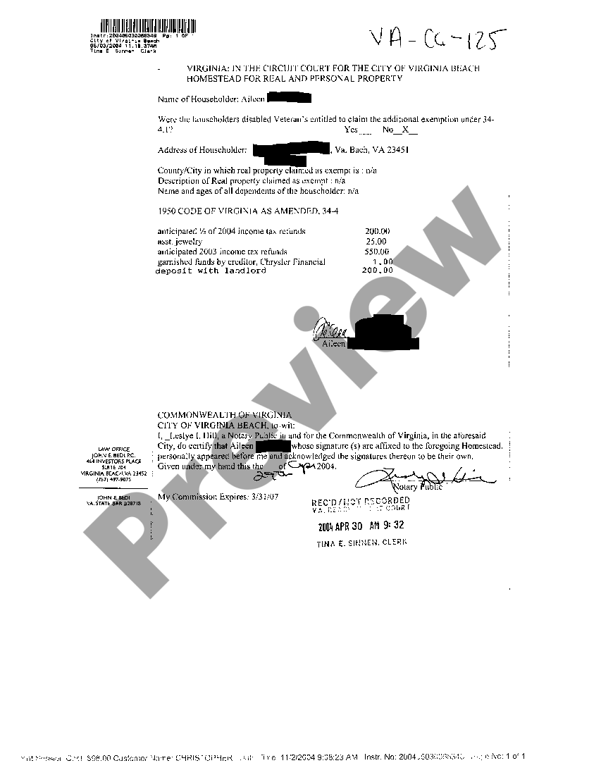 Virginia Tax Assessment Real And Personal Property US Legal Forms