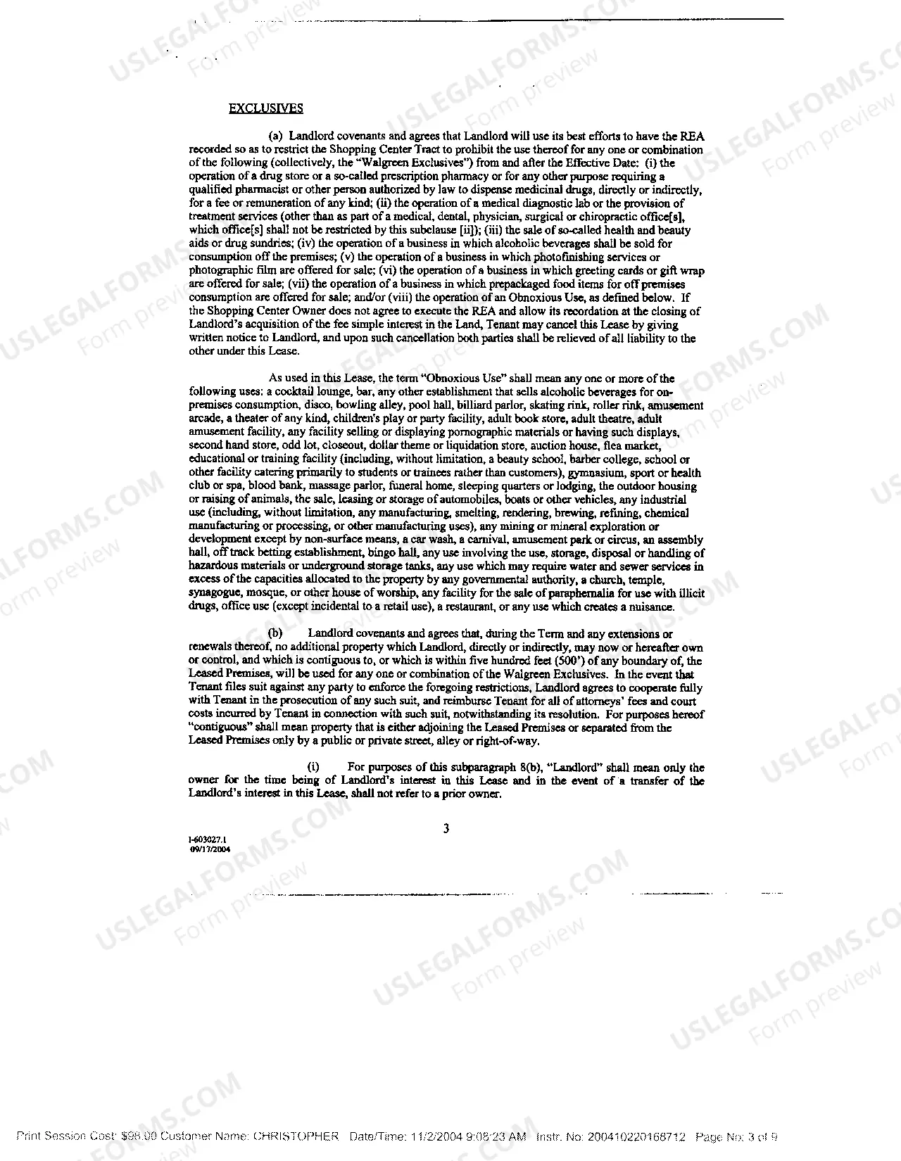 Preview Memorandum of Lease between LLC and a corporation