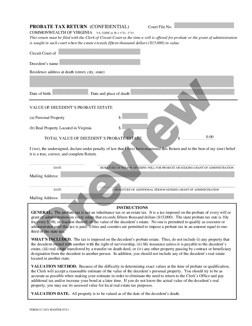 Probate Forms For Executors Us Legal Forms 6102